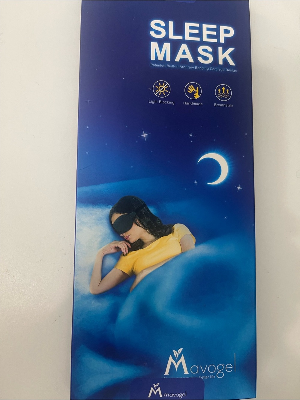 Women's Black Sleep Mask - Light-Blocking Eye Cover